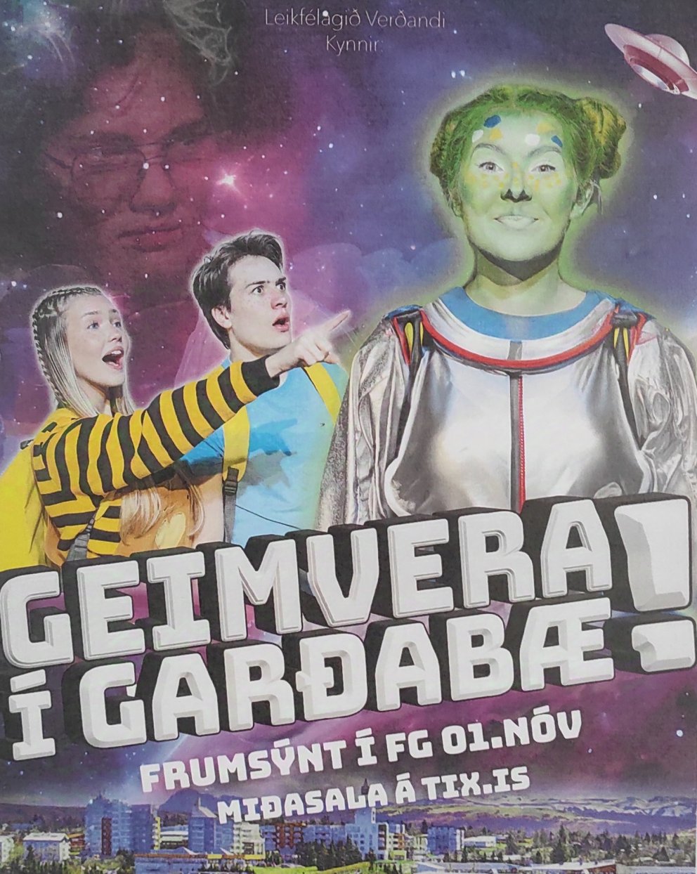 Nýtt íslenskt leikrit, Geimverur í Garðabæ, verður frumsýnt í FG þann 1.nóvember.