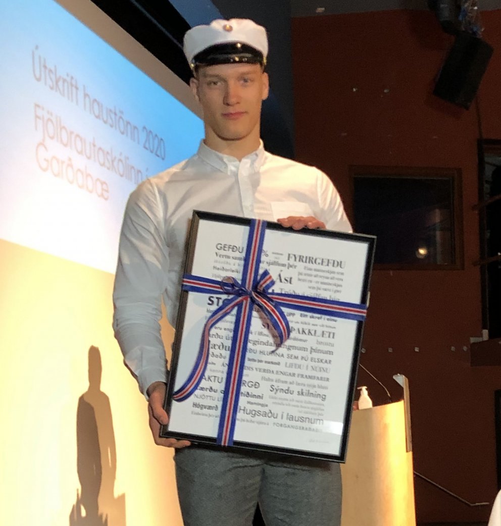 Blær Hinriksson fékk samfélagsverðlaun FG.