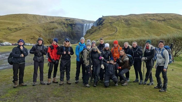 Göngugarpar gengu á Fimmvörðuháls