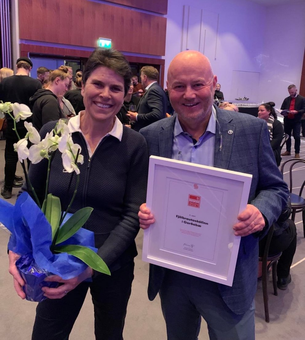 Snjólaug Bjarnadóttir aðst. skólam. og Kristinn Þorsteinsson skólam.