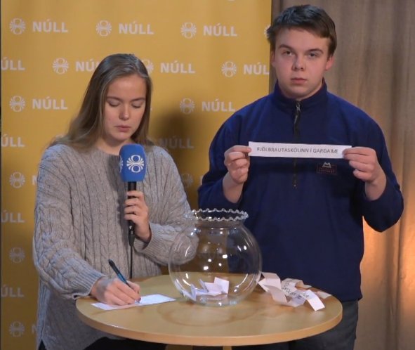 Gettu betur: FG dreginn úr skálinni, andstæðingurinn er Fjölbraut við Ármúla.