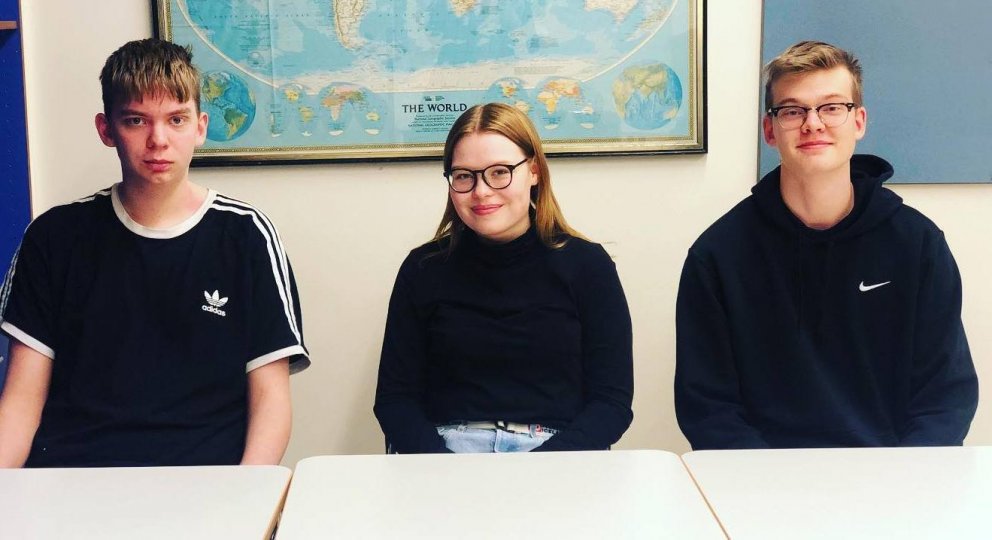 Lið FG í Gettu betur 2020: Kjartan, Sara og Óttar