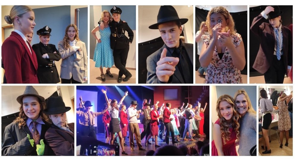 Lokasýningar á Gæjar og Píur verða um helgina (myndir að tjaldabaki, nema auðvitað hópmyndin)