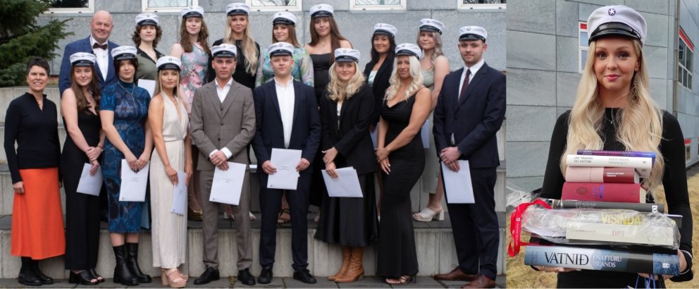 Hópurinn sem brautskráðist frá FG þann 3.mars síðastliðinn, Kristín Helga Hákonardóttir dúxaði.