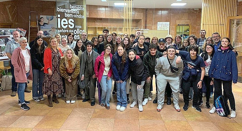 Allir glaðir í Lugo á Spáni í Erasmus-verkefni. Tekið rétt fyrir heimferð.