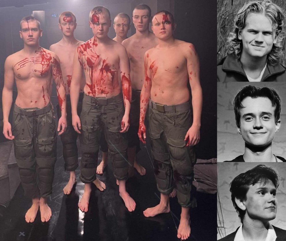 Félagarnir í Hamlet, greinilega ekki barnaleikrit! Frá vinstri: Reynir Ólafsson, Atli Svavarsson, Ar…