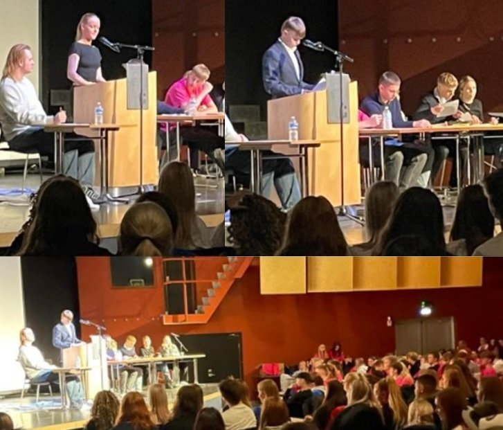 Frá ræðukeppni FG gegn Kvennó í Morfís.