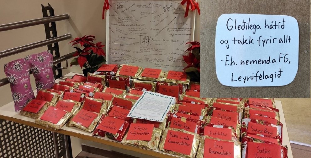Jólahlýja frá nemendum til kennara