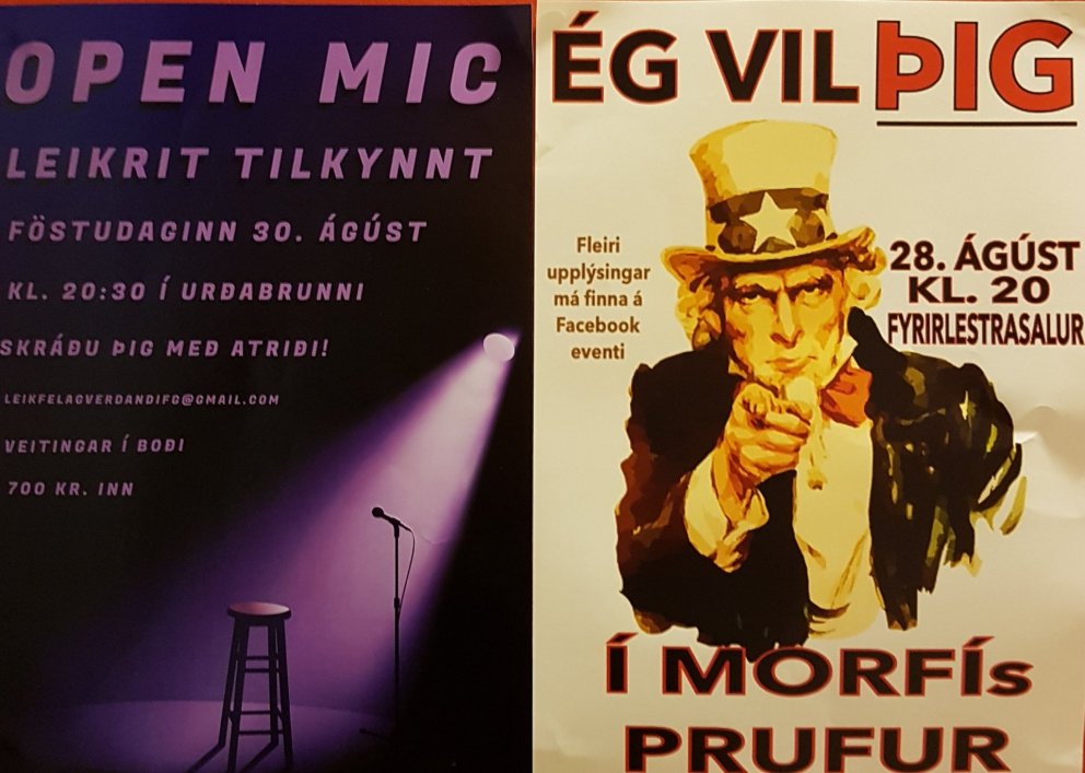 Félagslífið fer í gang: Open Mic og Morfís