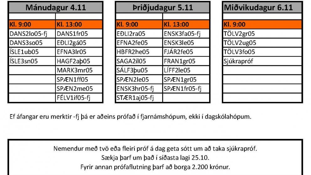 Próftaflan haust 2019