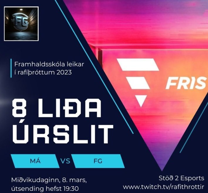 Lið FG í rafsporti verður sífellt betra, keppir við MÁ á morgun.