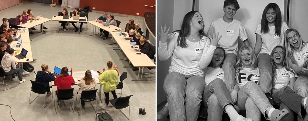 Frá samlestri í Urðarbrunni og stjórn Verðandi, þar sem er mikið stuð!