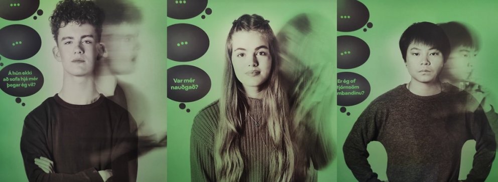 Oddur, Viktoría og Anna eru með í herferðinni #sjúkást.is