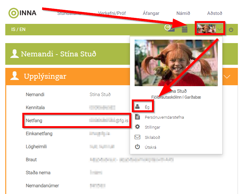 Breyting á Office notendanöfnum eldri nemenda