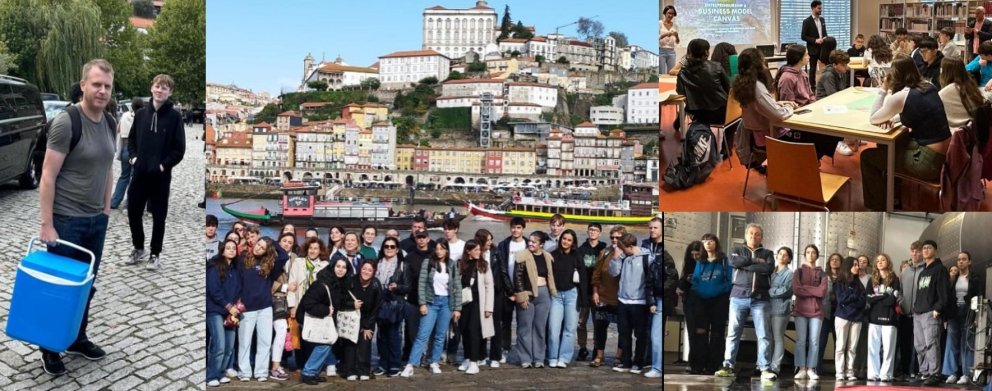 Frá ferð FG-nema til Portúgals með Þórði Inga, sem er ávallt viðbúinn.