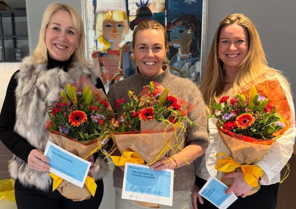 Harpa, Tinna og Fríða fengu styrk frá KÍ til rannsókna