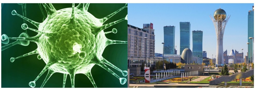 Veira og Astana, höfuðborg Kasakstan.