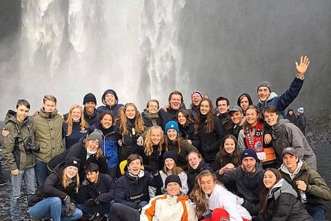 Glaðir Hollendingar í heimsókn