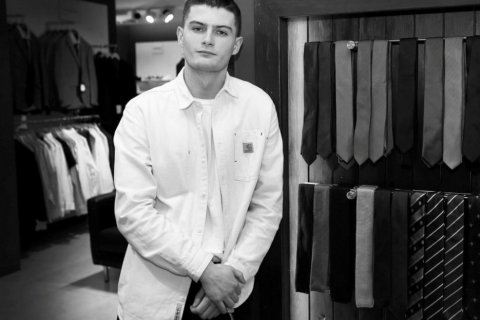 Arnar Freyr Hjartarson í Kringlunni. Mynd: Morgunblaðið/Ásdís