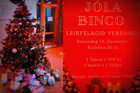Jólaskemmtun og jólabingó hjá Verðandi sunnudaginn 14.12