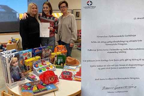 Gjafir frá NFFG afhentar á Barnaspítala Hringsins