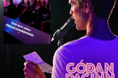 Bjarni Snæbjörnsson kenndi leiklist við FG á sínum tíma