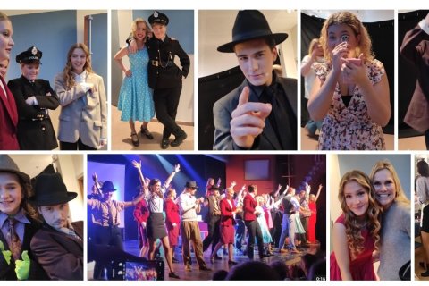 Lokasýningar á Gæjar og Píur verða um helgina (myndir að tjaldabaki, nema auðvitað hópmyndin)