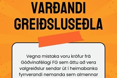 Mistök varðandi greiðsluseðla