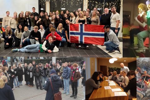 Á lokakvöldinu var bæði matur og karaoke