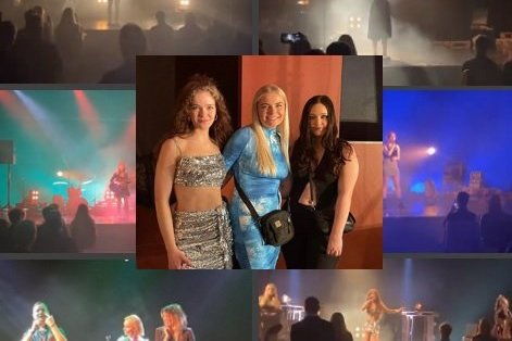 Á miðmyndinni eru þær Tinna, Lóa og Kolbrá.