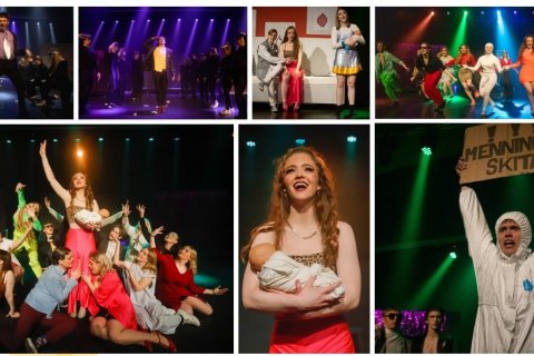 Frá frumsýningu á söngleiknum LEG