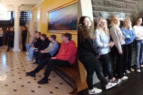 Stjórnmálafræðinemar á þingi