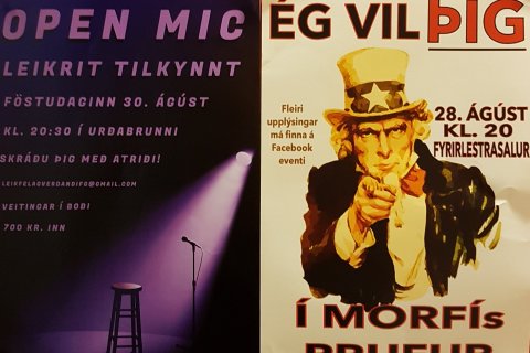 Félagslífið fer í gang: Open Mic og Morfís
