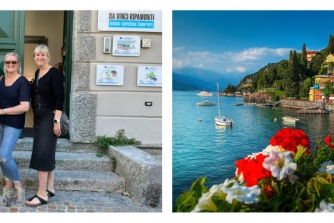 Á Ítalíu f.v. Deimanté Puckoriuté, Berglind Björk Ingþórsdóttir, Aðalheiður Dís Stefánsdóttir,Rakel …