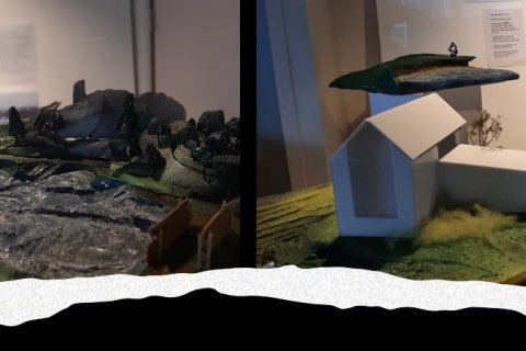 Skúlptúrar frá nemendum Sari í Fgallerí.