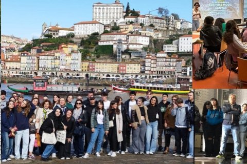 Frá ferð FG-nema til Portúgals með Þórði Inga, sem er ávallt viðbúinn.